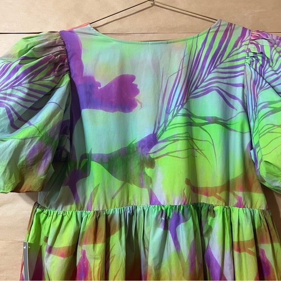 Anthropologie NWT Plenty by Tracy Reese Puff Sleeve Surplice Mini Dress Size XL - Picture 10 of 13